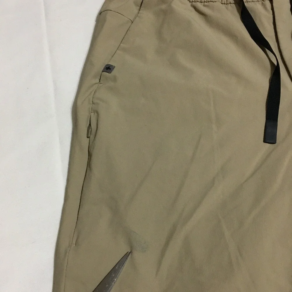 Figs Pro Technical Scrub Pants Mens Medium Short Tan Drawstring